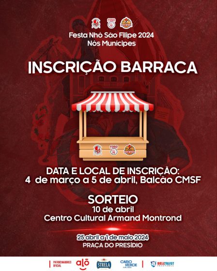 Festas de São Filipe 2024 – Inscrições abertas para Barracas
