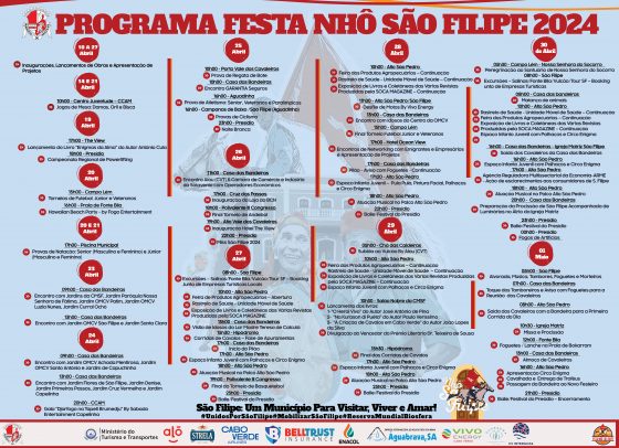 Programação da Festa Nhô São Filipe 2024, sob o lema “Nós Munícipes”.