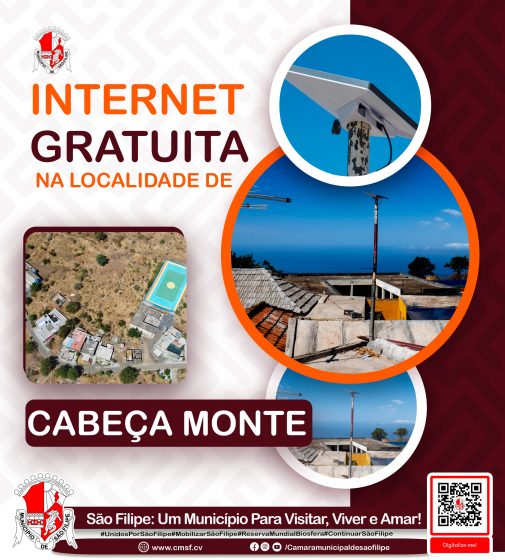 Internet Gratuita na Localidade de Cabeça Monte