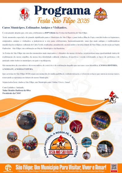 Festa São Filipe 2026 – Programa 109ª Edição
